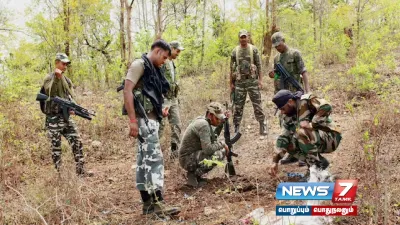  chhattisgarh   பாதுகாப்பு படையினரின் என்கவுன்ட்டரில் 30 நக்சலைட்டுகள் சுட்டுக்கொலை 