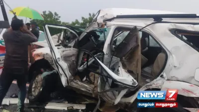  roadaccident   கோவில்பட்டி அருகே பயங்கர விபத்து   தினபூமி பத்திரிகை உரிமையாளர் உயிரிழப்பு 