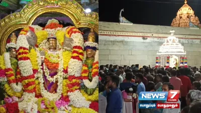  kanchipuram குமரக்கோட்டம் முருகன் கோயிலில் வெள்ளித் தேர் பவனி   திரளான பக்தர்கள் தரிசனம் 