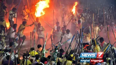  andhrapradesh   தடியடி திருவிழா   70 பேர் படுகாயம்    வீட்டுக்காவலில் 148 பேர் 