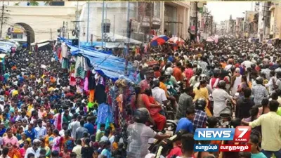  madurai   களைகட்டிய தீபாவளி விற்பனை   மாசி வீதிகளில் நிரம்பி வழியும் மக்கள் கூட்டம் 