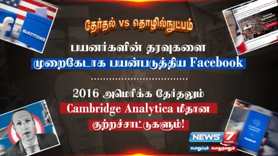 பயனர்களின் தரவுகளை முறைகேடாக பயன்படுத்திய facebook   2016 அமெரிக்க தேர்தலும் கேம்ப்ரிட்ஜ் அனால்டிக்கா மீதான குற்றச்சாட்டுகளும் 