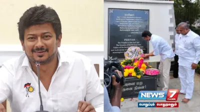 பெரியார் நினைவிடத்தில் மரியாதை செலுத்திய விஜய்…  udhayanidhistalin சொன்ன பதில் 