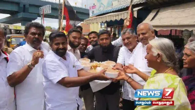  senthilbalajiக்கு ஜாமின்   கோவையில் பிரியாணி  லட்டு வழங்கி கொண்டாட்டம் 