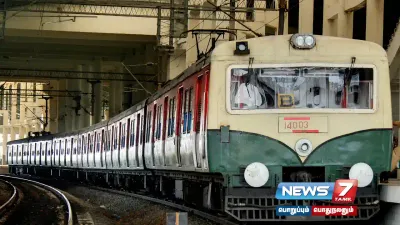  chennaibeach ரயில் நிலையத்தில் பராமரிப்பு பணிகள்   புறநகர் ரயில்சேவையில் மாற்றம் 