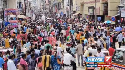  madurai   களைகட்டிய தீபாவளி பண்டிகை வியாபாரம்   கடை வீதிகளில் குவிந்த பொதுமக்கள் 