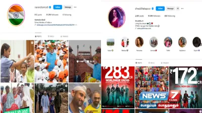  instagram  ல் பிரதமர் மோடியை முந்திய ஷ்ரத்தா கபூர் 